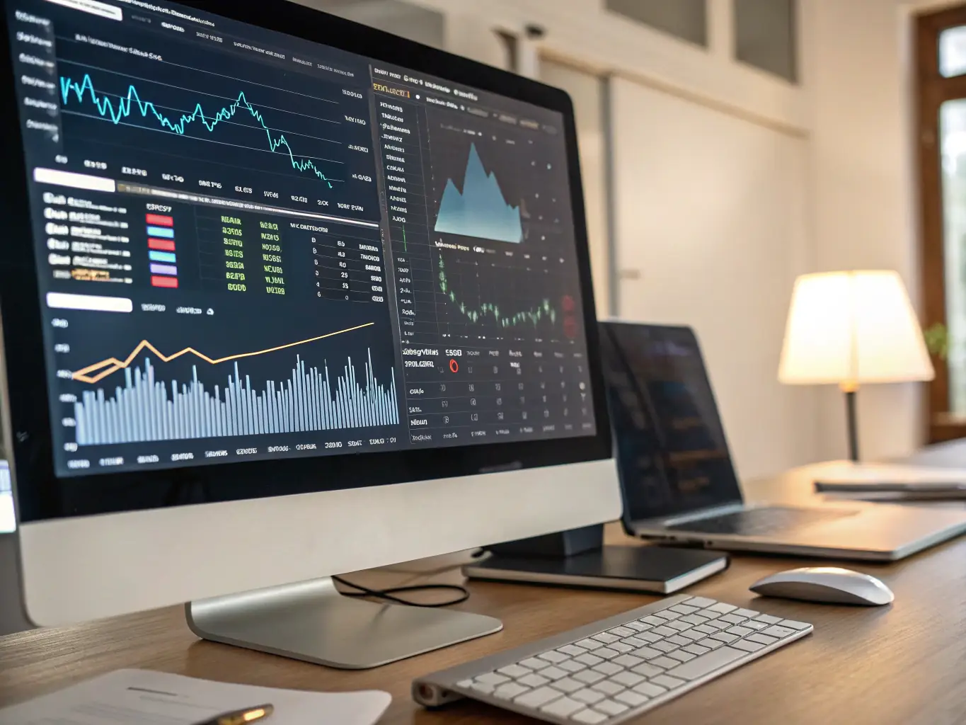 An image illustrating data analysis and insights generated by AI algorithms, emphasizing the ability to make smarter decisions based on data-driven intelligence.