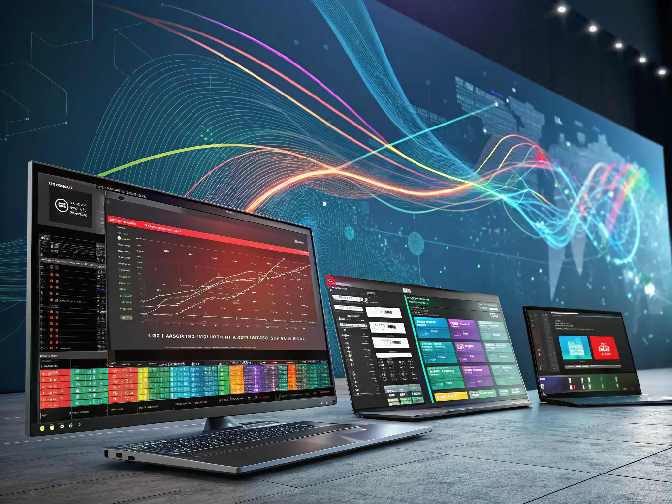 An image depicting AI-powered automation workflows, showing interconnected systems and data streams. The image should illustrate the seamless integration of AI tools into business processes.
